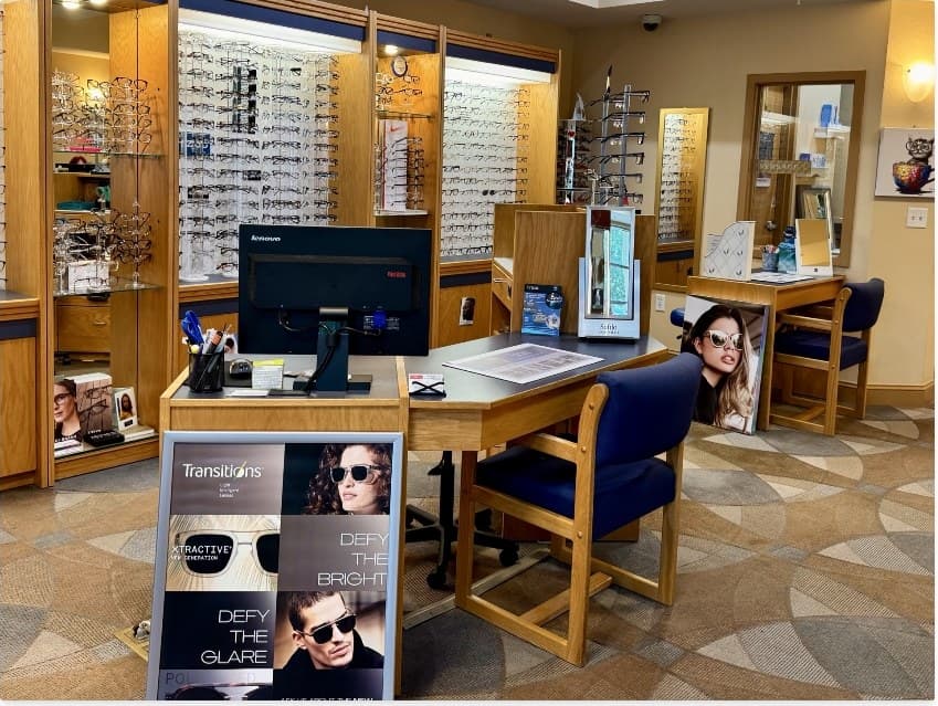 Optical shop frame wall